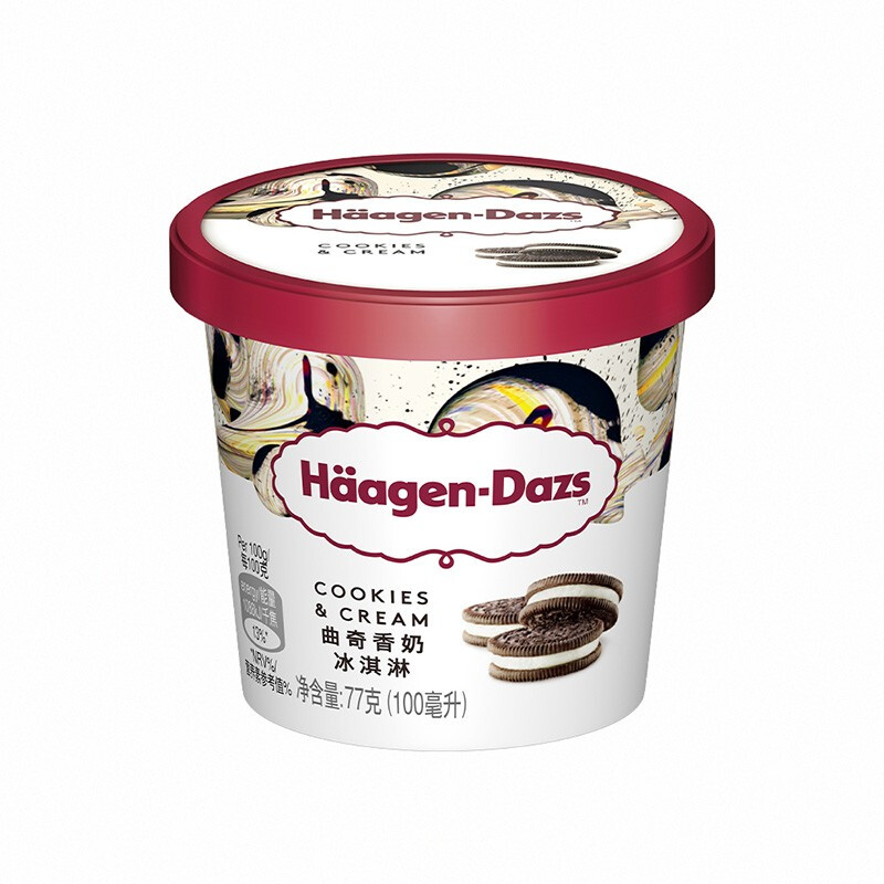 Häagen·Dazs 哈根达斯 曲奇香奶冰淇淋 100ml 16.34元（需买4件，需用券）