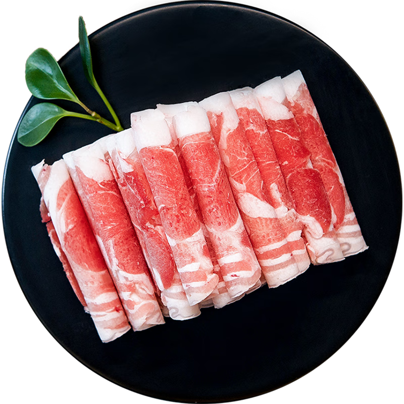京东百亿补贴、Plus会员:鲜京采内蒙古原切羔羊肉卷1kg(250g*4包) 羊肉片生鲜 
