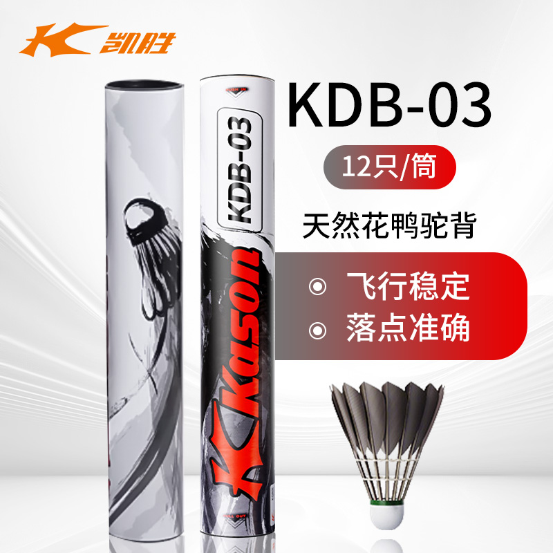 李宁 LI-NING 凯胜KDB03羽毛球耐打防风KGB05黑鹅毛高性价比K2球稳定一桶装 59元(需用券)