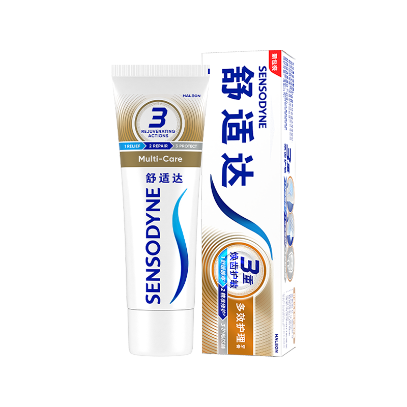 舒适达抗敏感多效护理牙膏坚固牙釉质缓解牙敏感防蛀100g新旧包装随机发 38
