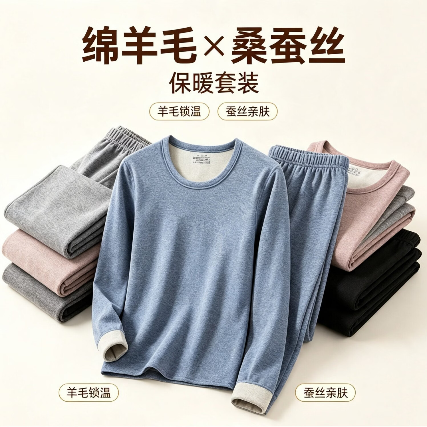 宜而爽 男女士家居服棉睡衣2件套 上衣+裤子 24.9元 - 86线报