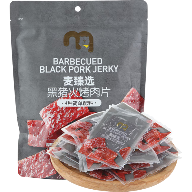 麦臻选 麦德龙商超零食小吃 黑猪火烤肉片 400g 53.37元（需买3件，需用券）