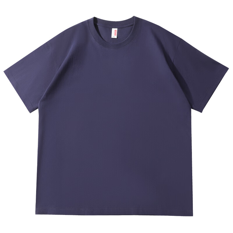 凡客诚品 230克重磅棉质短袖上衣夏装男女同款 藏青 L 39.53元