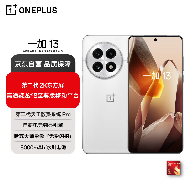 OnePlus 一加 13 16GB+512GB 白露晨曦 高通骁龙8至尊版 6000mAh ￥4874.51