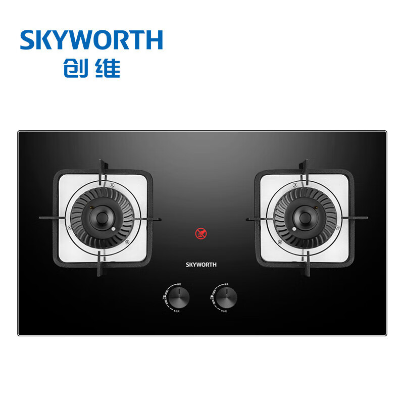 創維 燃氣灶雙灶家用 天然氣猛火灶 5.2kW大火力灶具 臺式嵌入式 鋼化玻璃灶