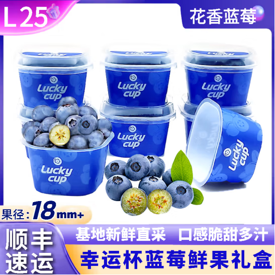 言果纪 云南L25纯甜蓝莓 4盒500g 88元（需用券）