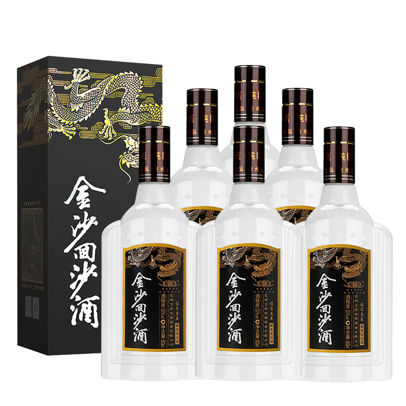 金沙回沙酒 钻石五星 酱香型白酒 53度 500mL 6瓶 435元（需领券）