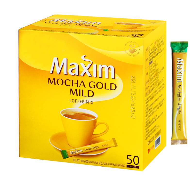 麦馨 Maxim 三合一摩卡速溶咖啡粉 100条礼盒装 52.6元