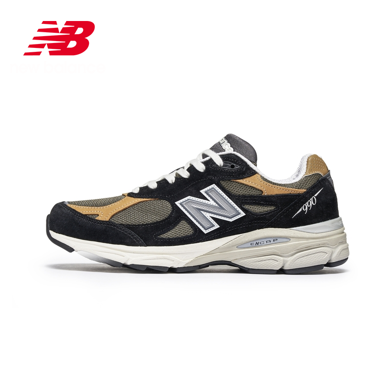 new balance 990v3系列 Teddy Santis 中性休闲运动鞋 M990BB3 黑色/卡其绿 42.5 1603.08元