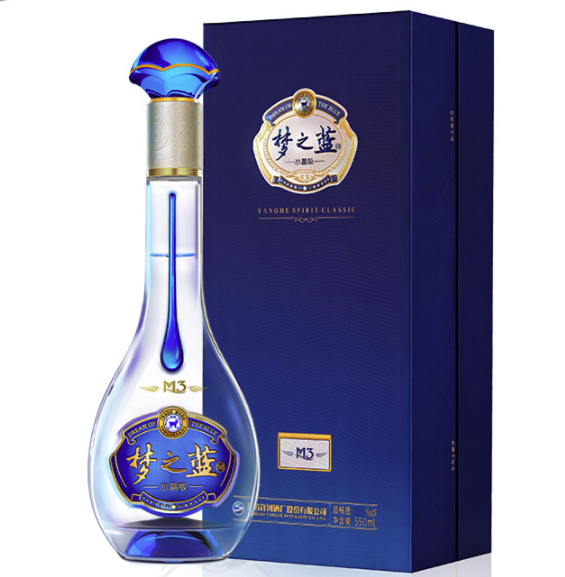 洋河 梦之蓝M3水晶版 52%vol 绵柔浓香型白酒 550ml*4瓶 1925.32元（需用券）