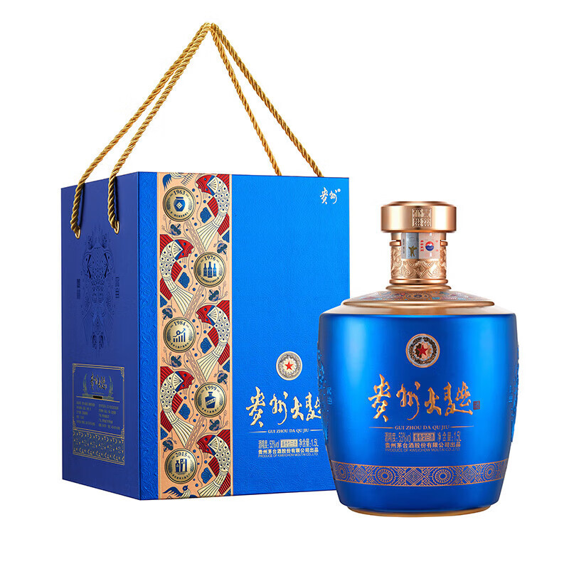 茅台 贵州大曲 53度 酱香型白酒 1.5L 单坛装 401.1元