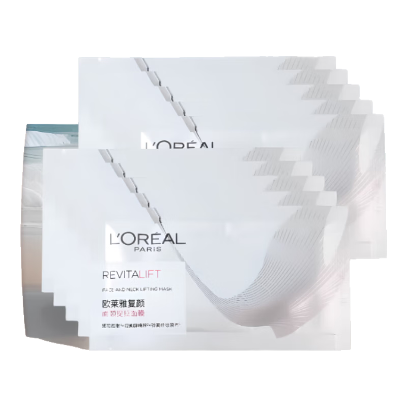 L'OREAL PARIS 欧莱雅 提拉面膜 复颜面颈提拉面膜 提拉紧致 25g*10片 59.9元