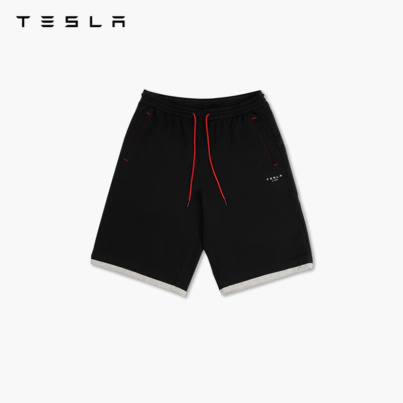 TESLA 特斯拉 男士休闲针织短裤休闲舒适撞色时尚 S码 249元