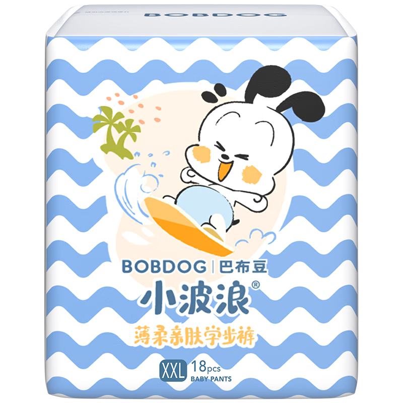 京东百亿补贴:巴布豆（BOBDOG）小波浪薄柔亲肤学步裤XXL108片箱装(15KG以上)加