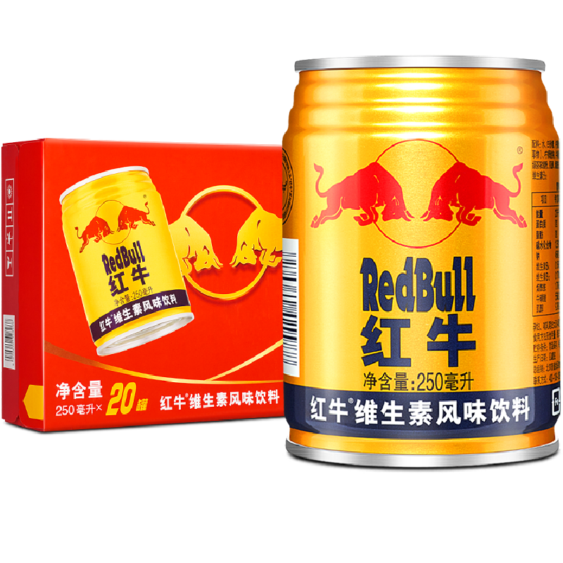 百亿补贴：红牛 维生素风味饮料 250ml*20罐礼盒装 89.89元