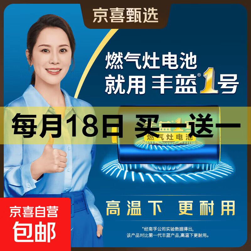 丰蓝1号 燃气灶电池大号电池适用于热水器/手电筒/燃气灶/收音机等 R20P 1粒 
