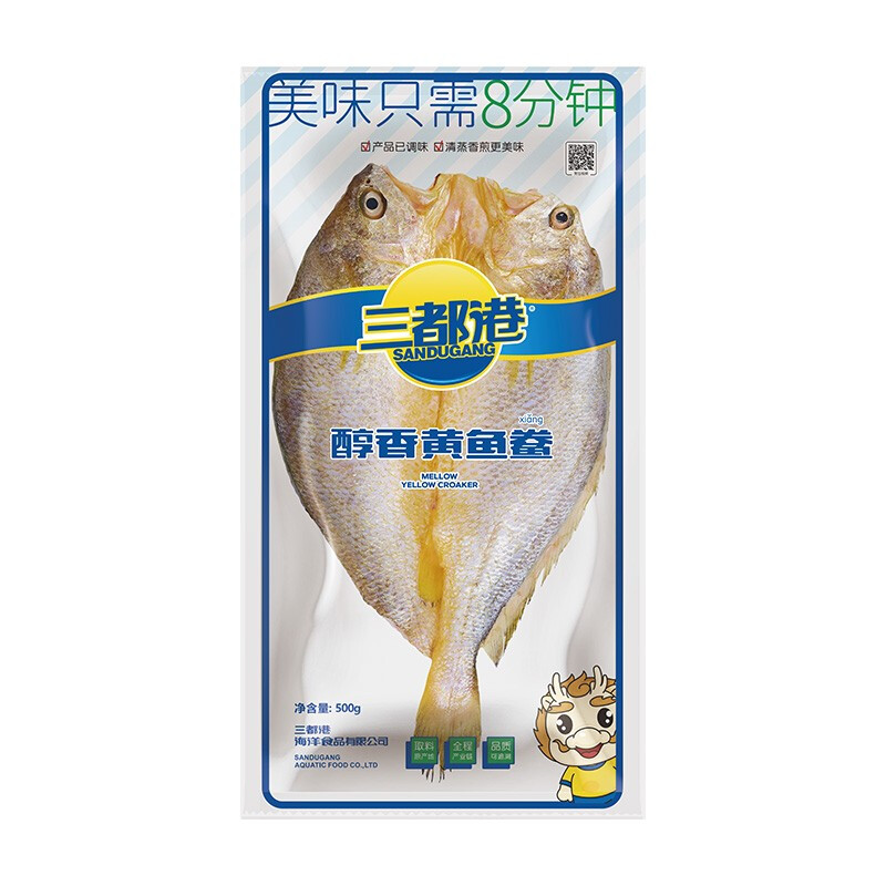 三都港 醇香黄鱼卷 500g 33.08元（需买2件，需用券）