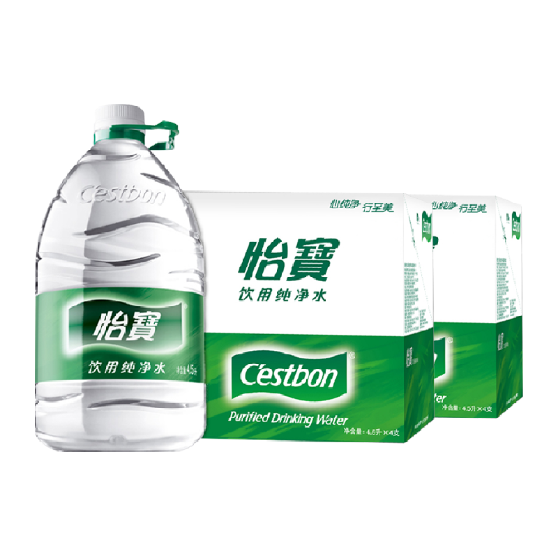 怡宝 饮用纯净水 4.5L*8桶 ￥53.1