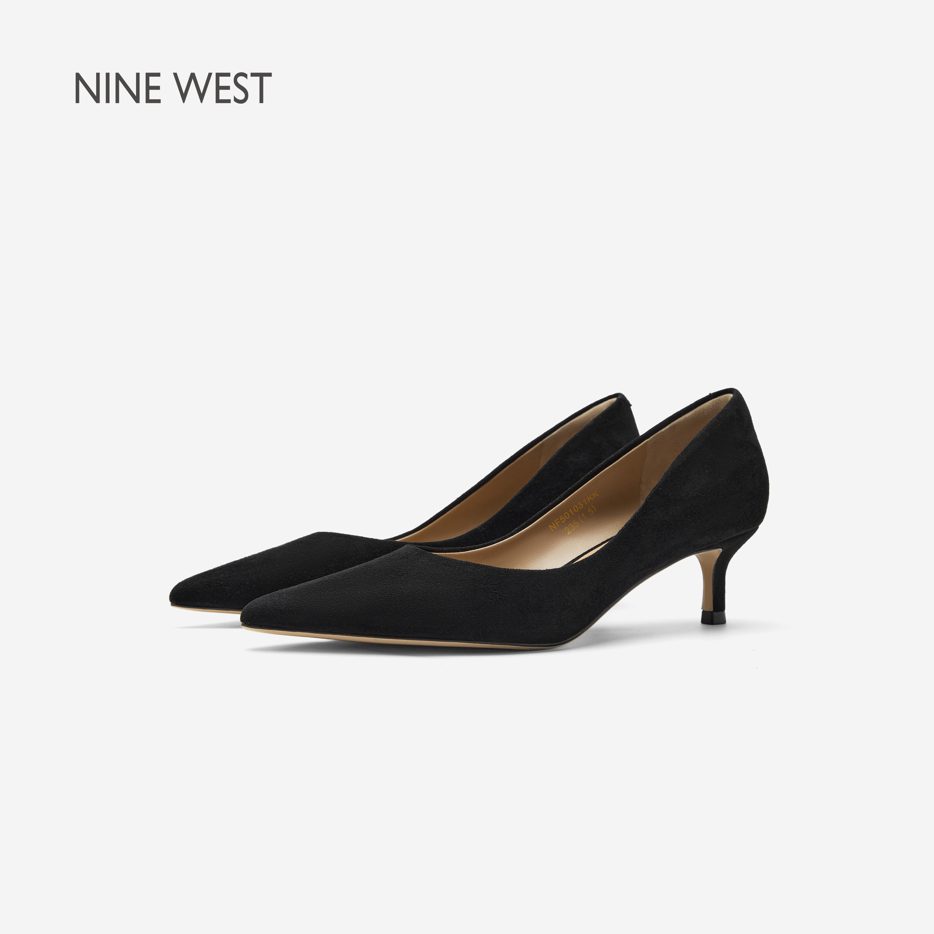 移动端：玖熙 明星同款Nine West/玖熙高跟鞋女秋冬不累脚真皮气质通勤细跟