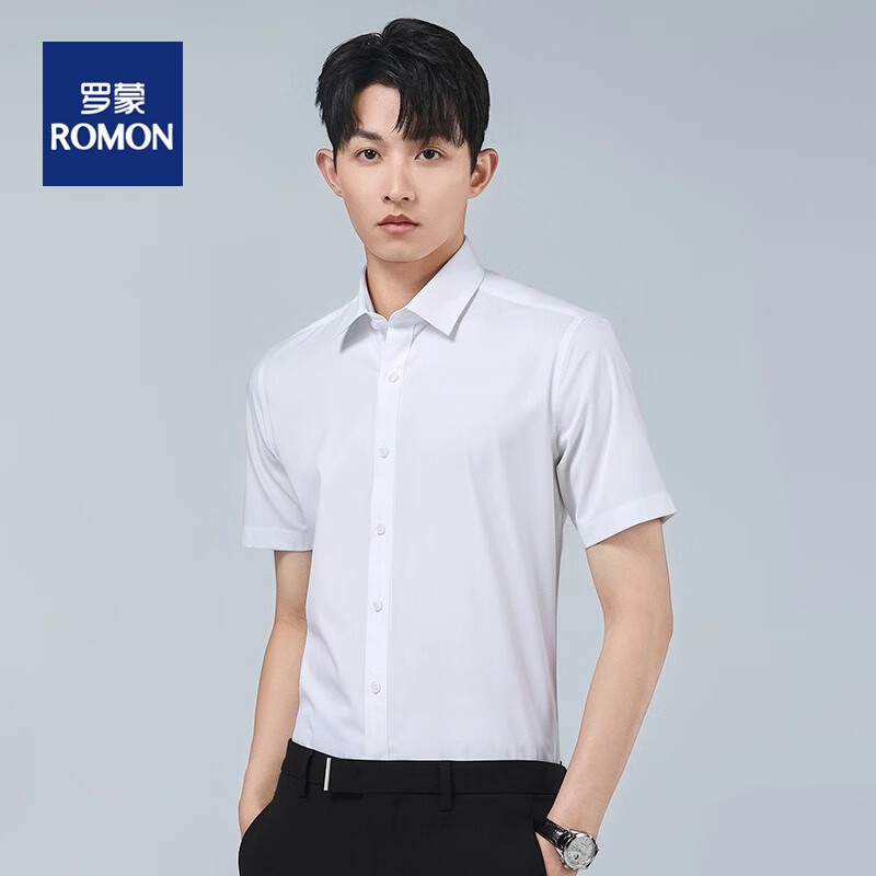ROMON 罗蒙 男士棉质短袖衬衫 49.15元（需用券）