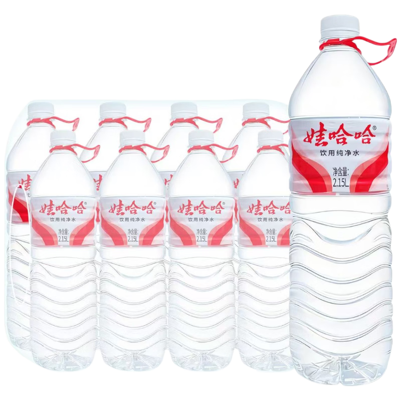 娃哈哈 纯净水 2.15L*8瓶 塑膜装 23.68元