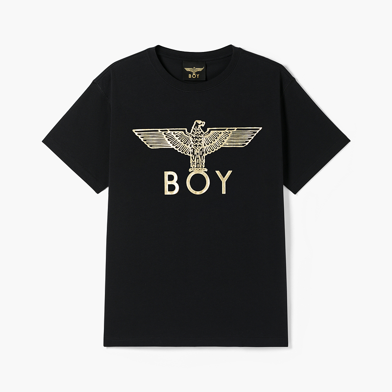 BOY LONDON BOYLONDON夏男女同款T恤烫金老鹰logo印花百搭休闲潮牌短袖N01032 374.25