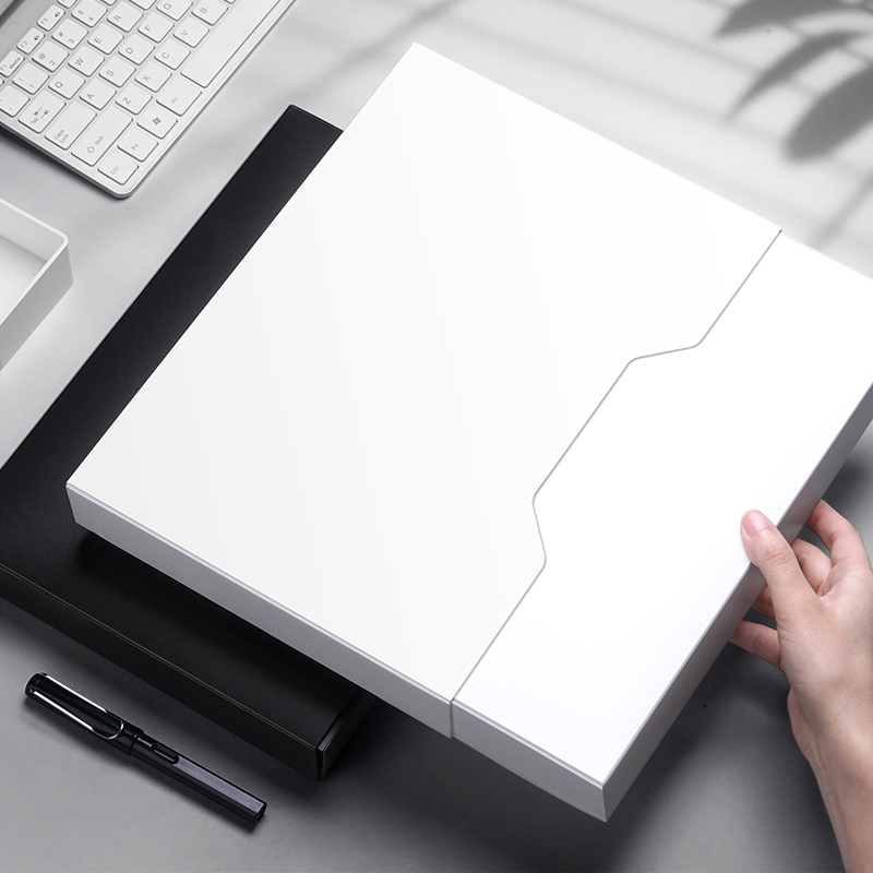 sunwood三木a435mm抽拉式储仓式简约档案盒1个装白色mc835163元