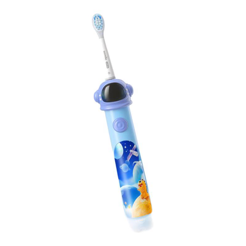 儿童电动牙刷 声波震动 专业防蛀 成长小帽刷 宇宙蓝 适用3-6-12岁 儿童新年