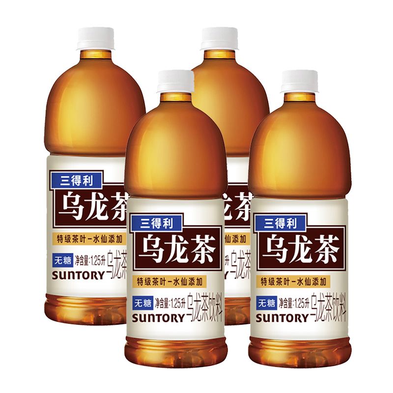 SUNTORY 三得利 无糖乌龙茶 1.25L*4瓶 23.2元