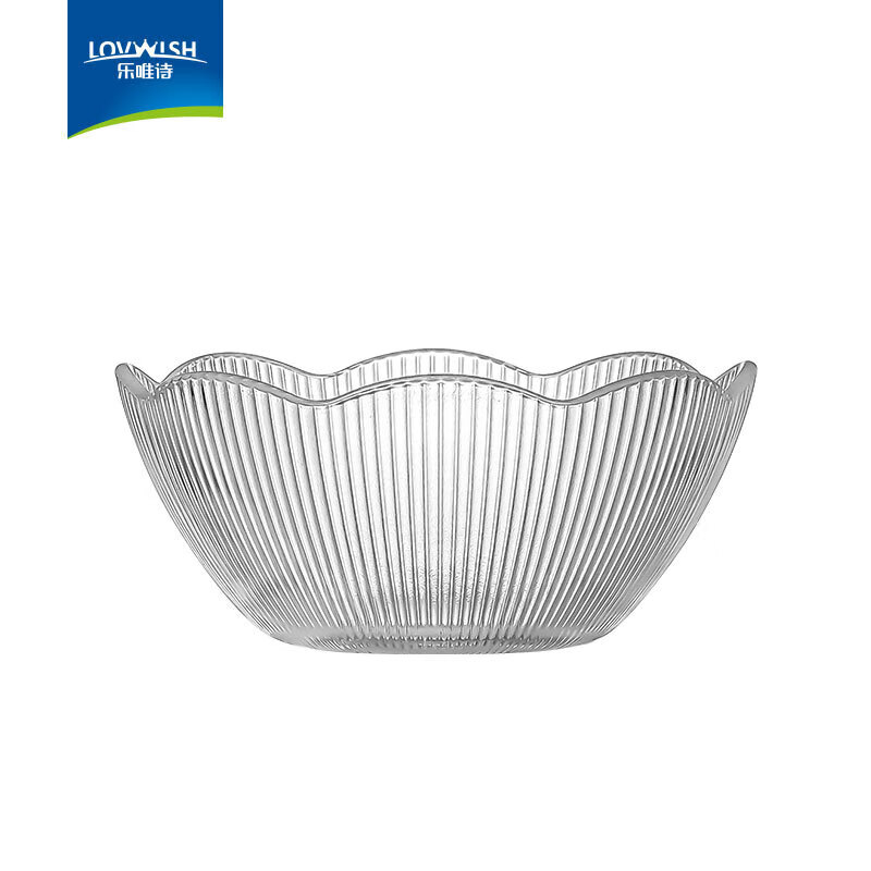 LOVWISH 乐唯诗 玻璃碗汤碗儿童碗饭碗沙拉碗方便面碗具餐具拉面碗 莲花碗*1 6.9元（需用券）