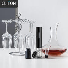 CLITON 红酒杯水晶玻璃高脚杯12件酒具套装家用6个葡萄酒杯醒酒器开瓶器 118.0