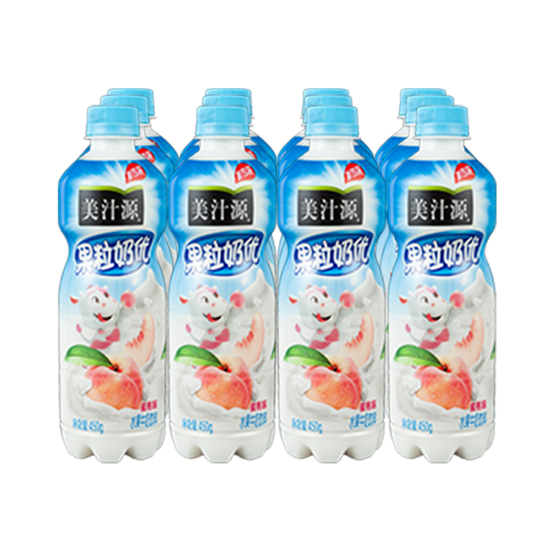 可口可乐 Minute Maid 美汁源 果粒奶优 蜜桃味 450g*15瓶 44.6元