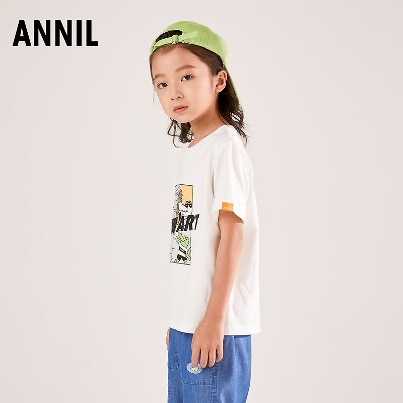 Annil 安奈儿 男童圆领短袖T恤 44元（需用券）