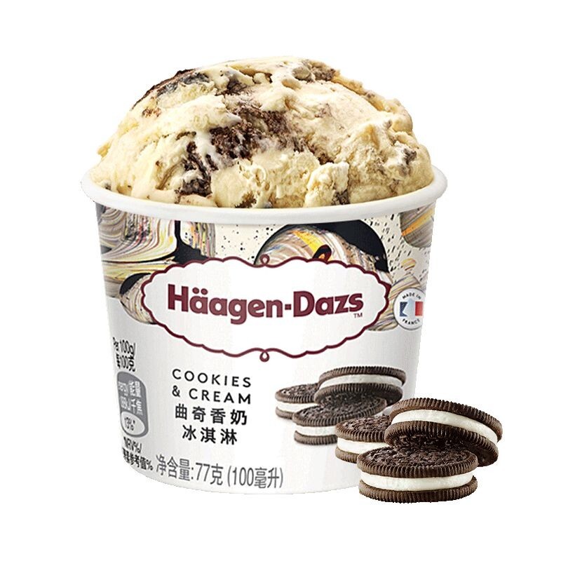 哈根达斯 曲奇香奶口味 冰淇淋 100ml 21.25元（需买3件，共63.76元）