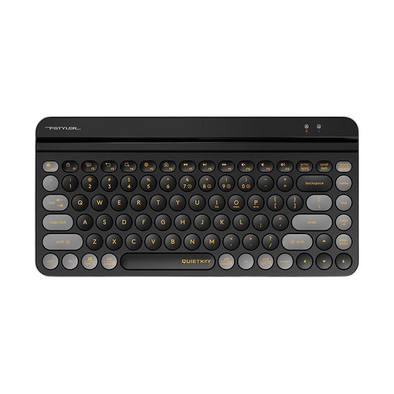 A4TECH 双飞燕 飞时代系列 FBK30 86键 2.4G蓝牙 双模无线薄膜键盘 黑加仑 无光 11
