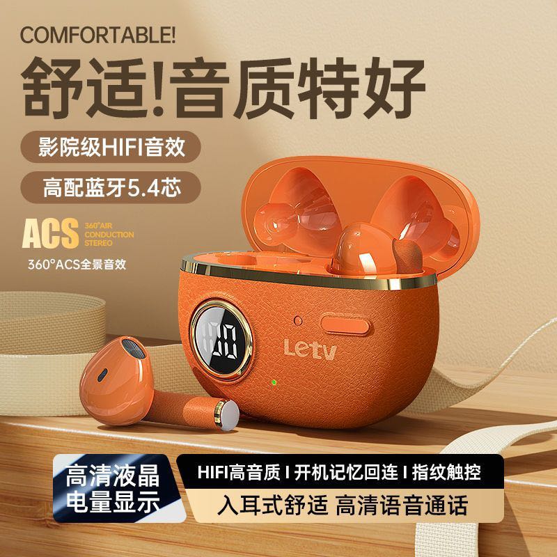 樂視 新款無線藍牙耳機入耳式運動高音質通用J08E降噪 1.67元