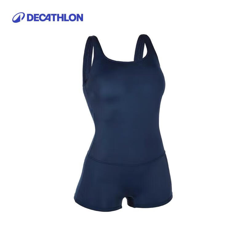 移动端、京东百亿补贴：迪卡侬 DECATHLON 泳衣女连体平角泡温泉遮肉显瘦大