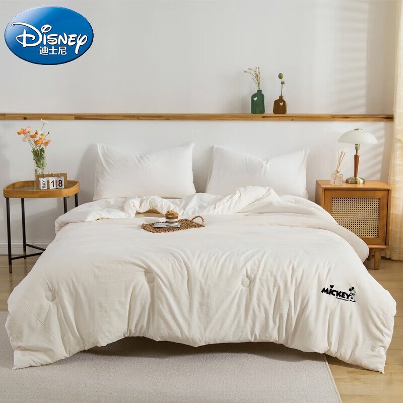 Disney 迪士尼 大豆纤维加厚棉被 米奇米白 200*230 4斤 59元（需用券）