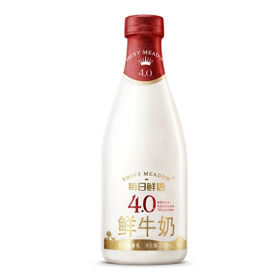 每日鲜语 鲜牛奶720ml*4瓶+4.0鲜奶720ml*1瓶装牛奶 51.98元+淘金币