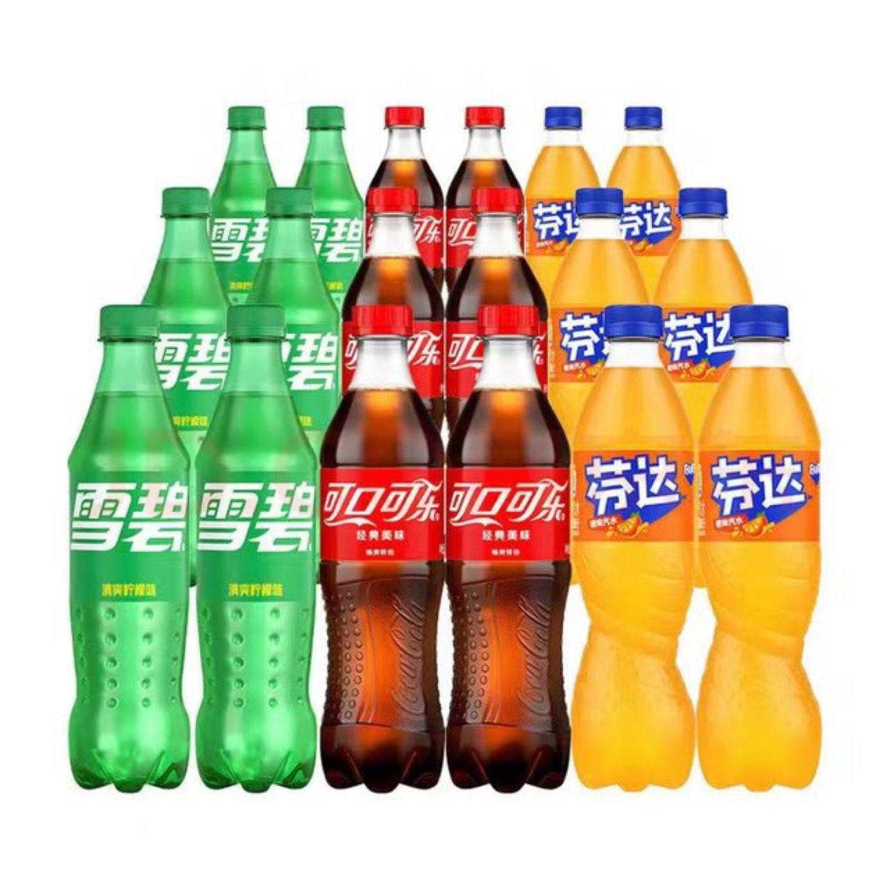 可口可乐 无糖汽水碳酸饮料混合装500ml*18瓶 34.4元（合1.91元/瓶）