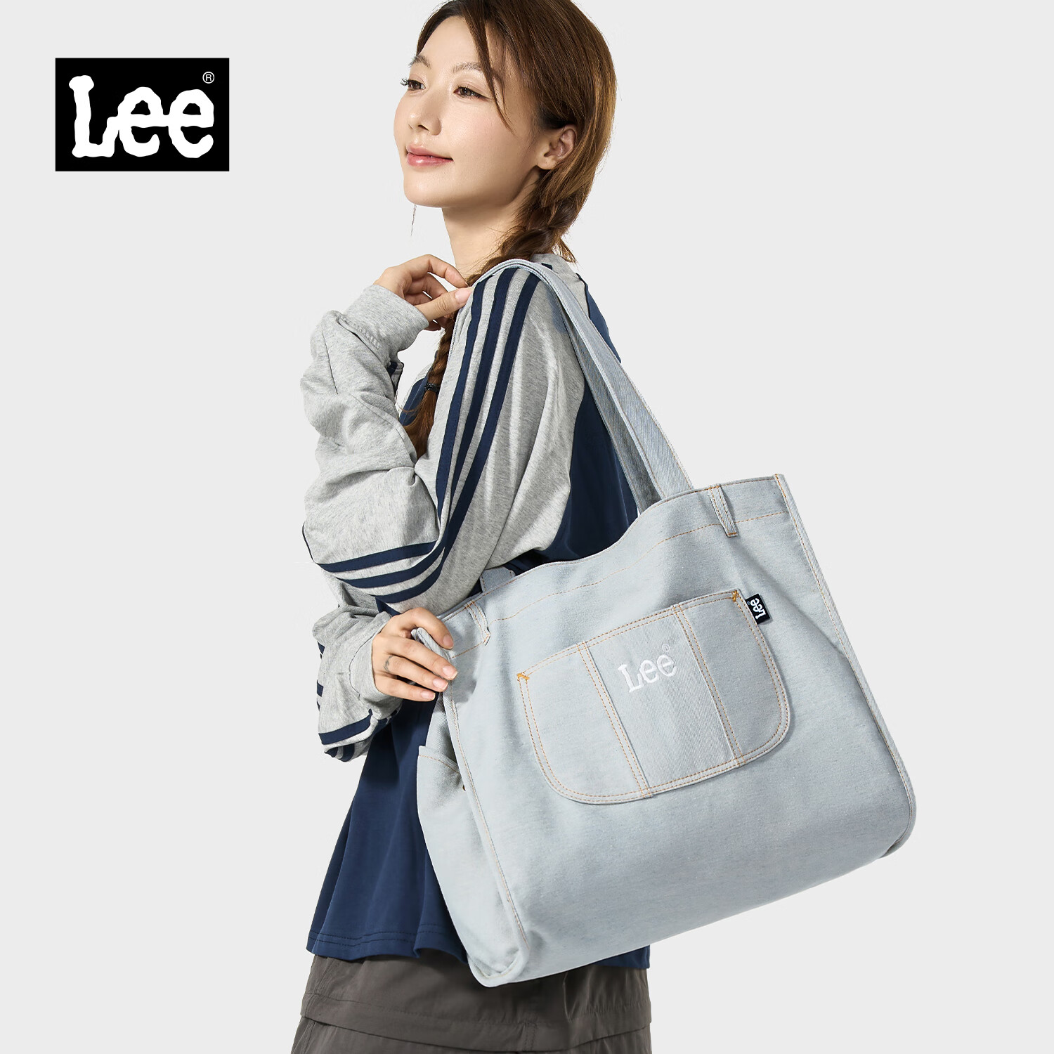 Lee 女包 大容量托特包 2026 大学生单肩包 79元