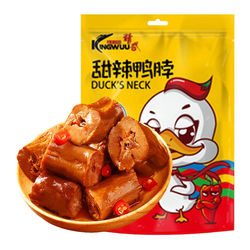 KINGWUU 精武 鸭脖卤味熟食鸭肉零食年货送礼肉干肉脯休闲食品独立真空包装