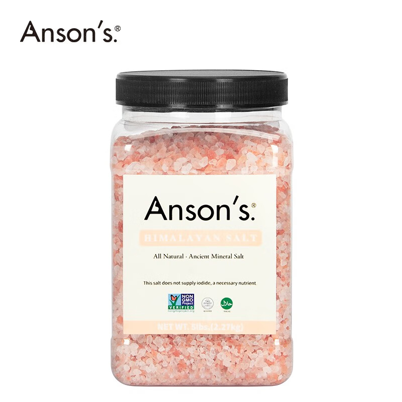 ANSON'S 喜马拉雅盐 研磨补充粗颗粒盐 2.27kg/罐*3 49.27元（需买3件，需用券）