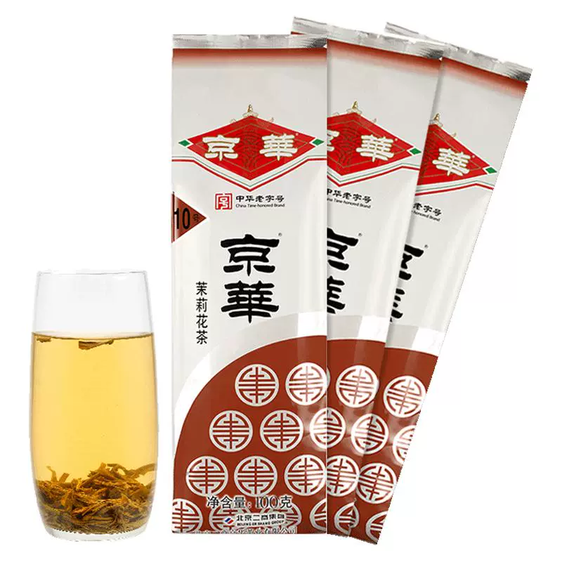 京华 茶叶10号 茉莉花茶浓香型 100g*3袋 ￥71.76