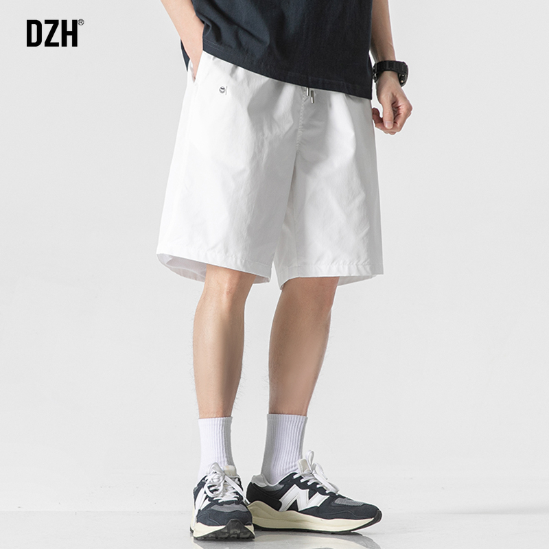 DZH 男士白色运动短裤男潮牌美式冰丝速干裤2024新款半截裤夏季五分裤 79元