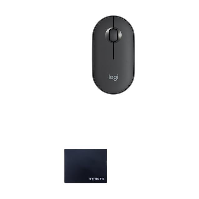 logitech 罗技 Pebble 2.4G蓝牙 双模无线鼠标+短款鼠标垫 1000DPI 石墨黑 99元（需