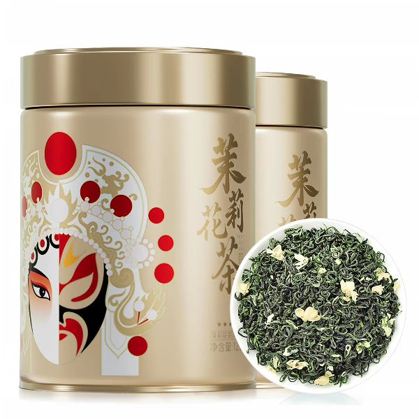淘金币43.12元、今日必买：林湖 飘雪茉莉花茶 250g（赠茶杯+茶匙） 51.73元（