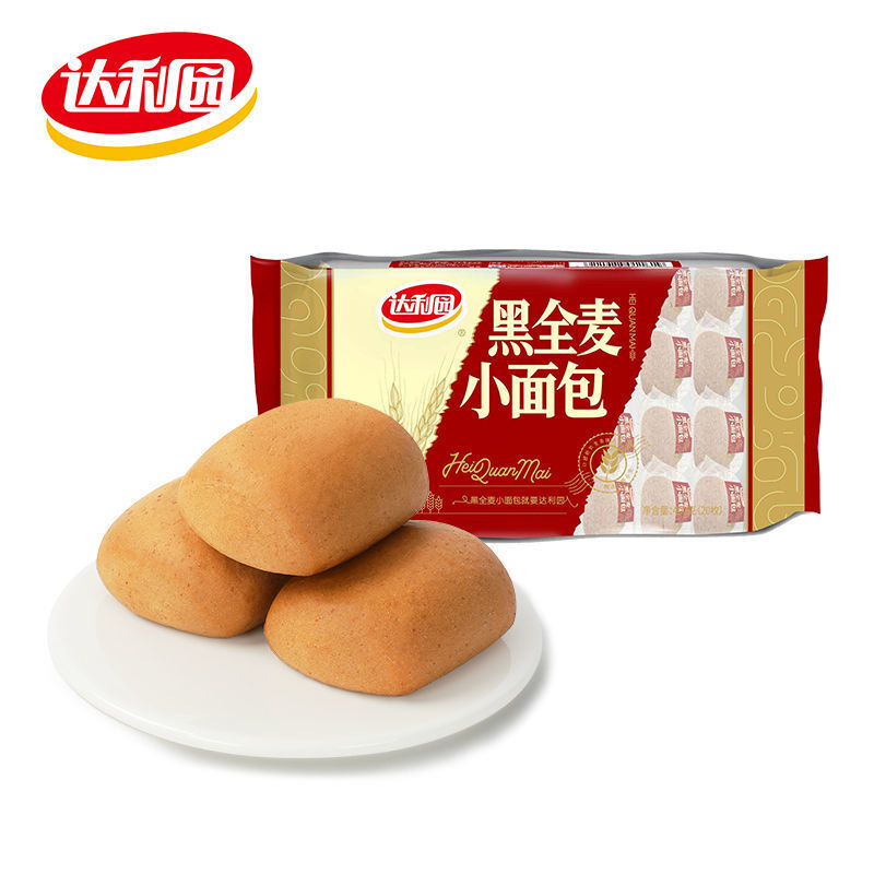 达利园 黑全麦小面包 400g 12.8元