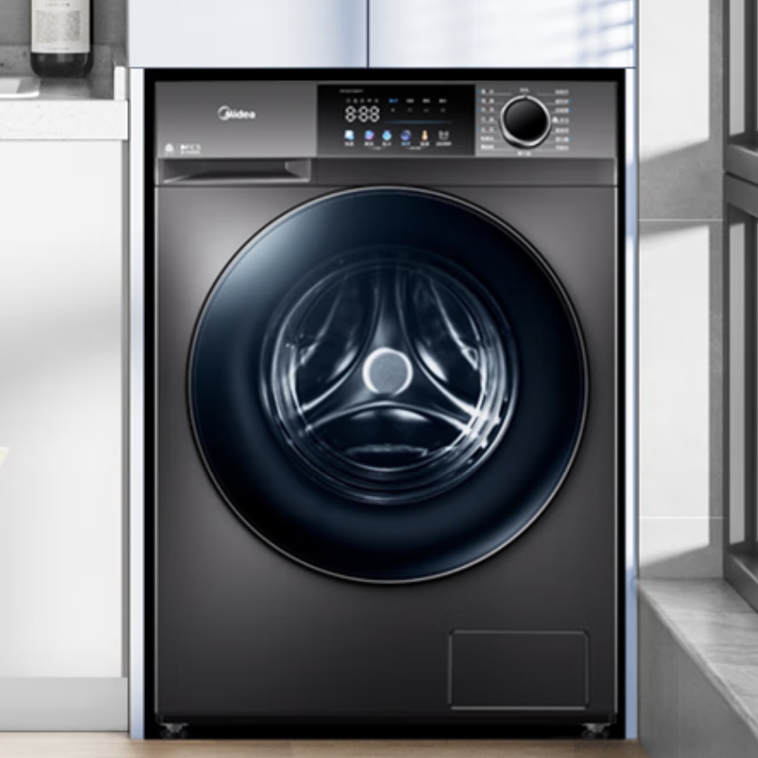 以旧换新补贴、PLUS会员：Midea 美的 MG100V58WT 滚筒洗衣机 10KG 1042.08元包邮（