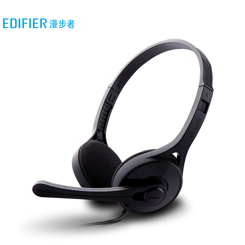 EDIFIER 漫步者 K550 压耳式头戴式有线耳机 典雅黑 双3.5mm 49元